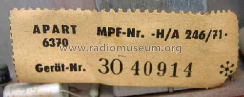Apart 6370; Stern-Radio (ID = 1158339) Radio