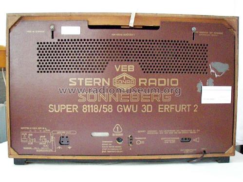 Sonra Erfurt 2 8118/58 GWU-3D; Stern-Radio (ID = 231862) Radio