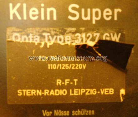Klein-Super Typ 3127/C; Stern-Radio Leipzig, (ID = 2604943) Radio