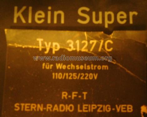 Klein-Super Typ 3127/C; Stern-Radio Leipzig, (ID = 2604944) Radio