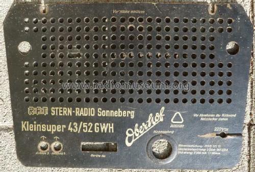 Oberhof 43/52 GWH; Stern-Radio (ID = 1676040) Radio