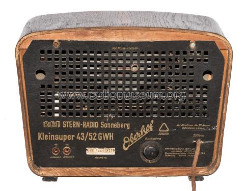 Oberhof 43/52 GWH; Stern-Radio (ID = 2986834) Radio