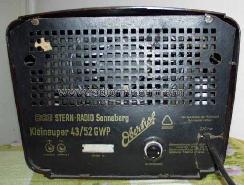 Oberhof 43/52 GWP; Stern-Radio (ID = 103945) Radio