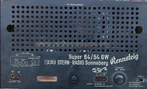 Rennsteig 64/54GW; Stern-Radio (ID = 309443) Radio