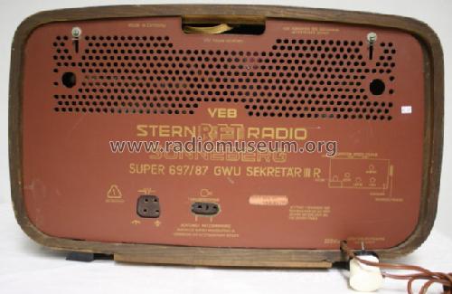 Sonneberg Sekretär III R 697/87 GWU; Stern-Radio (ID = 1584478) Radio