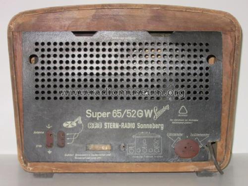 Sonneberg Super 65/52GW; Stern-Radio (ID = 2456904) Radio