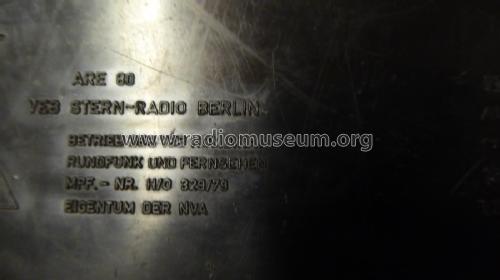Armeerundfunkempfänger ARE 80; Stern-Radio Berlin, (ID = 2340565) Radio
