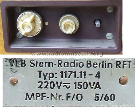 Berolina 1171.11-4; Stern-Radio Berlin, (ID = 687935) Fernseh-E