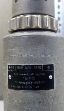 Kondensatormikrofon & Netzgerät 6102 & 6102-65; Stern-Radio Leipzig, (ID = 2405499) Microphone/PU