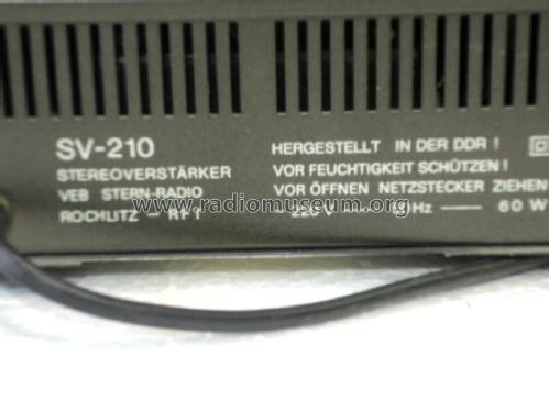 Stereo-Vollverstärker SV-210; Stern-Radio Rochlitz (ID = 417418) Ampl/Mixer