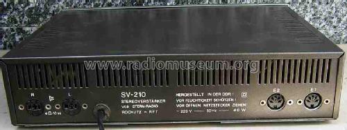 Stereo-Vollverstärker SV-210; Stern-Radio Rochlitz (ID = 479564) Ampl/Mixer