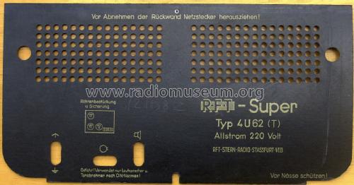 Einheitssuper RFT-Super 4U62 ; Stern-Radio Staßfurt (ID = 105170) Radio