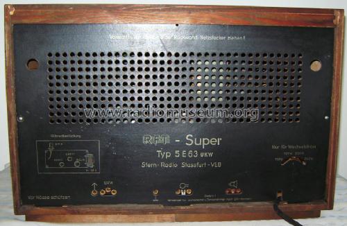 RFT-Super 5E63 UKW; Stern-Radio Staßfurt (ID = 1343268) Radio