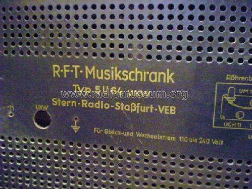 Musikschrank 5U64 UKW; Stern-Radio Staßfurt (ID = 678706) Radio