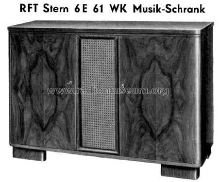 Musik-Schrank 6E61 ; Stern-Radio Staßfurt (ID = 2081516) Radio