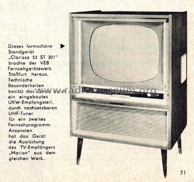 Clarissa 53ST201; Stern-Radio Staßfurt (ID = 2606939) TV-Radio