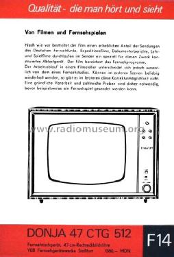 Donja 47CTG512; Stern-Radio Staßfurt (ID = 2135533) Television