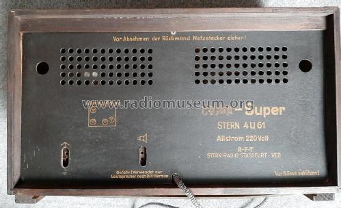 Einheitssuper RFT-Super Stern 4U61; Stern-Radio Staßfurt (ID = 2867969) Radio