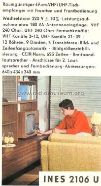 Ines 2106U; Stern-Radio Staßfurt (ID = 173426) Television
