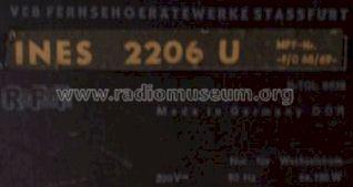 Ines 2206U; Stern-Radio Staßfurt (ID = 208156) Television