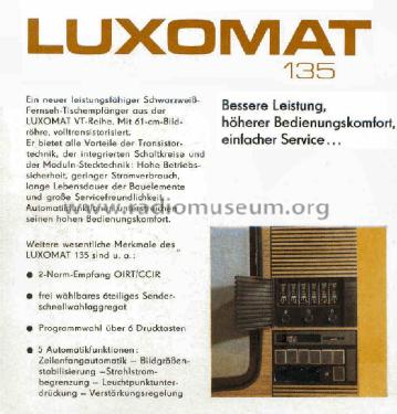 Luxomat VT135; Stern-Radio Staßfurt (ID = 1249158) Television