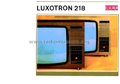 Luxotron 218; Stern-Radio Staßfurt (ID = 1313271) Television