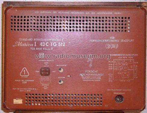 Marion I 43C TG 512; Stern-Radio Staßfurt (ID = 543096) Television