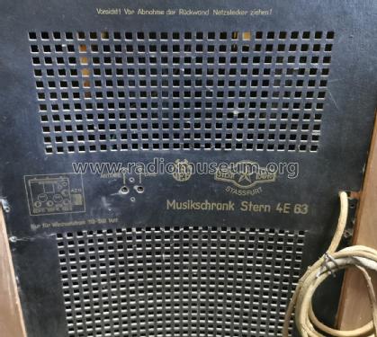 Musikschrank Stern 4E63; Stern-Radio Staßfurt (ID = 2659569) Radio