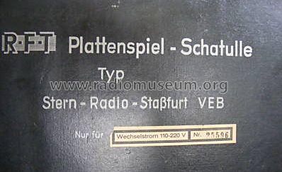 Plattenspiel Schatulle Ps52W; Stern-Radio Staßfurt (ID = 679454) R-Player