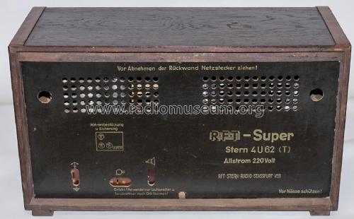 RFT Einheitssuper 4U62T Holzgehäuse; Stern-Radio Staßfurt (ID = 2630415) Radio