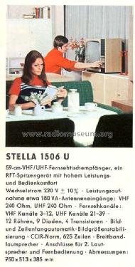 Stella 1506U; Stern-Radio Staßfurt (ID = 173416) Television