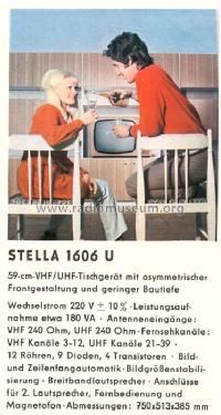 Stella 1606U; Stern-Radio Staßfurt (ID = 173419) Television
