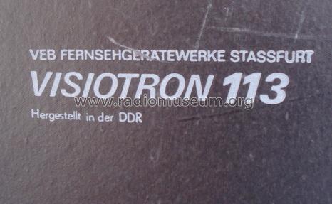 Visiotron 113; Stern-Radio Staßfurt (ID = 448481) Television