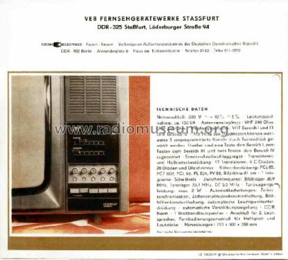 Visomat 111; Stern-Radio Staßfurt (ID = 1249410) Television