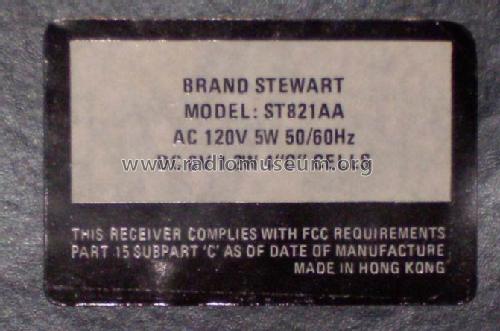 ST821AA; Stewart Lynn Stewart (ID = 594358) Radio