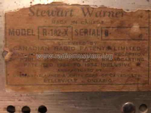 Dover Ch= R182X; Stewart Warner; (ID = 2184466) Radio