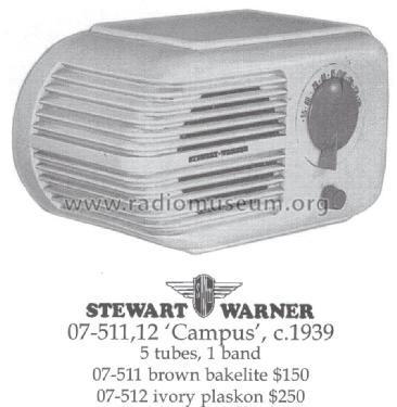 07-511 Campus Ch= 07-51; Stewart Warner Corp. (ID = 1478501) Radio