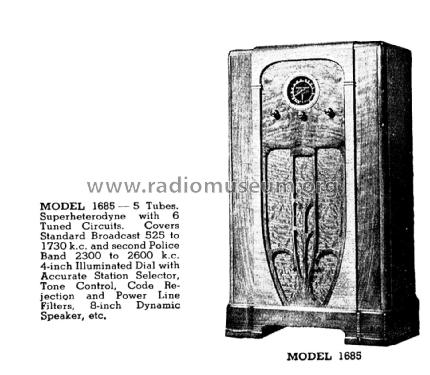 1685 Ch= R-168; Stewart Warner Corp. (ID = 3023995) Radio