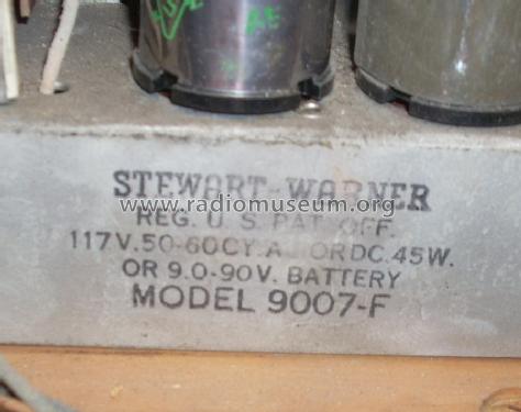 9007-F ; Stewart Warner Corp. (ID = 1613196) Radio