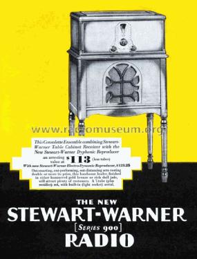900 series miscellaneous models; Stewart Warner Corp. (ID = 1621499) Radio