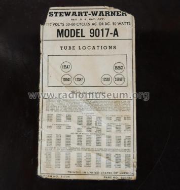 9017A early; Stewart Warner Corp. (ID = 1964981) Radio