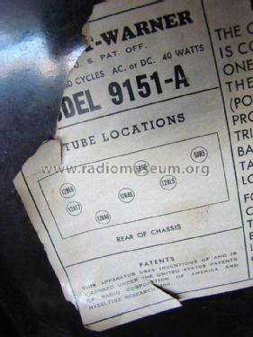 9151-A ; Stewart Warner Corp. (ID = 799963) Radio