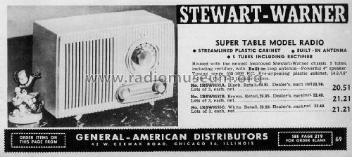 9152-B ; Stewart Warner Corp. (ID = 1521650) Radio