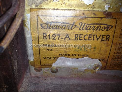 R-127A or R-127X chassis; Stewart Warner Corp. (ID = 1302960) Radio