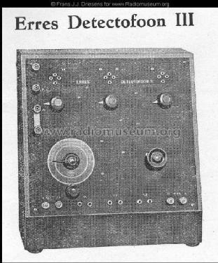 Detector .III ; Erres, Van der Heem (ID = 60579) Radio