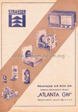 Atlanta GW Allstrom Sechskreis-Super ES804GW; Strasser Spulen; (ID = 2189257) Radio