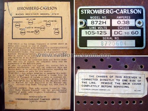 872H; Stromberg Carlson (ID = 1489418) Radio