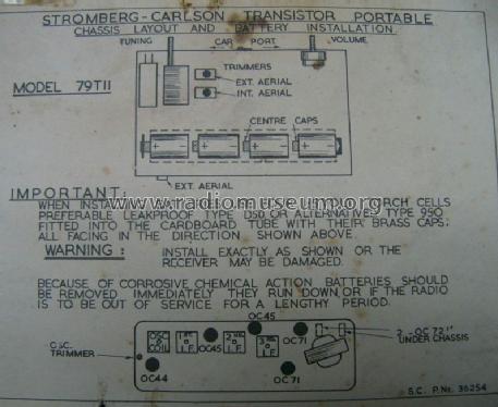 All Transistor 7 79T11 ; Stromberg-Carlson (ID = 672379) Radio