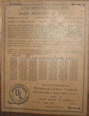 The Cavalier 1120-LW; Stromberg-Carlson Co (ID = 2737869) Radio