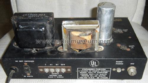 Amplifier SAU-10; Stromberg-Carlson Co (ID = 1375616) Ampl/Mixer